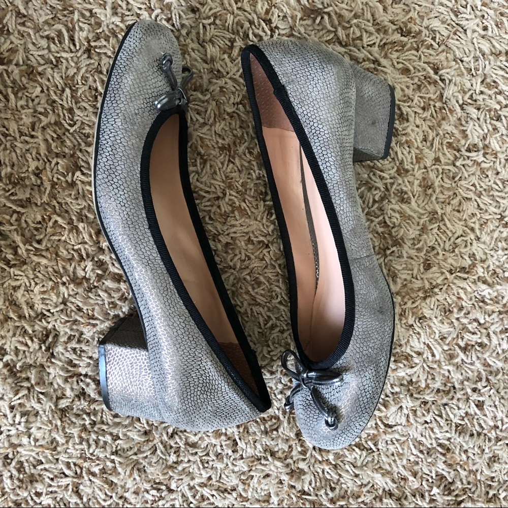 Sole Society Silver Snake Heels